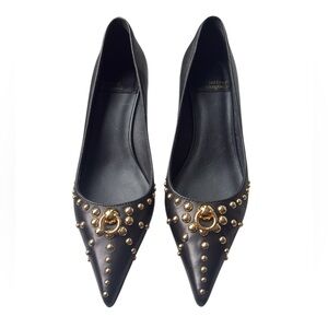 Like New! Jeffrey Campbell 2.5 inch Kitten Heal Leather Studded Pumps Si…